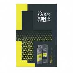 Set Dove Men+Care Self Care Active Fresh, Barbati: Antiperspirant spray, 150 ml + Gel de dus, 250 ml