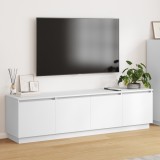 VidaXL cabinet TV cu LED Alb 180x38x49 cm Lemn prelucrat