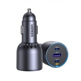 Incarcator Auto UGREEN EC703, 75W, 3.25A, 1 x USB-A - 2 x USB-C, Negru