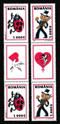 ROMANIA 2003 LP 1602 LP 1602 a MARTISOR SERIE + SERIE CU VINIETA MNH foto