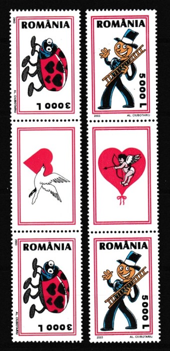 ROMANIA 2003 LP 1602 LP 1602 a MARTISOR SERIE + SERIE CU VINIETA MNH