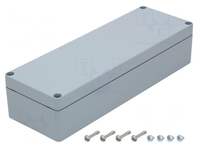 Carcasă universală aluminiu gri 125x362x81mm