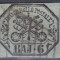 Italy Church State 1852 Coat of arms, 6 BAJ, Mi.7a, used AM.230
