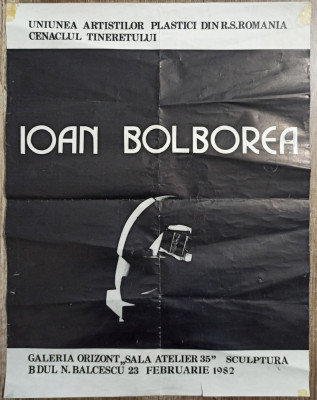 Afis expozitie Ioan Bolborea 1982 foto