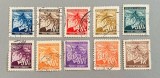 Protectoratul Boemiei și Moraviei 1939-1941 Serie Uzuală Frunze de Tei Lot 10 Timbre Ștampilat / Obliterat - OREF1