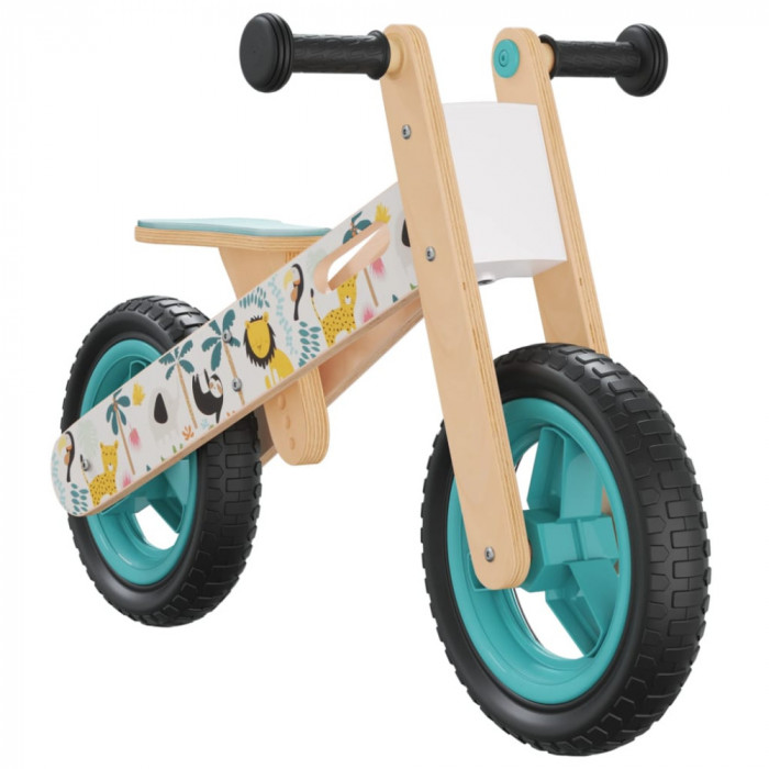 Bicicleta de echilibru pentru copii, imprimeu si albastru GartenMobel Dekor