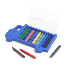 Set creioane colorate triunghiulare Truck Melissa and Doug 12 buc