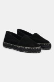Answear Lab espadrile din piele intoarsa culoarea negru, cu platforma