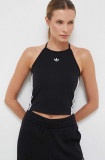 Adidas Originals top femei, culoarea negru