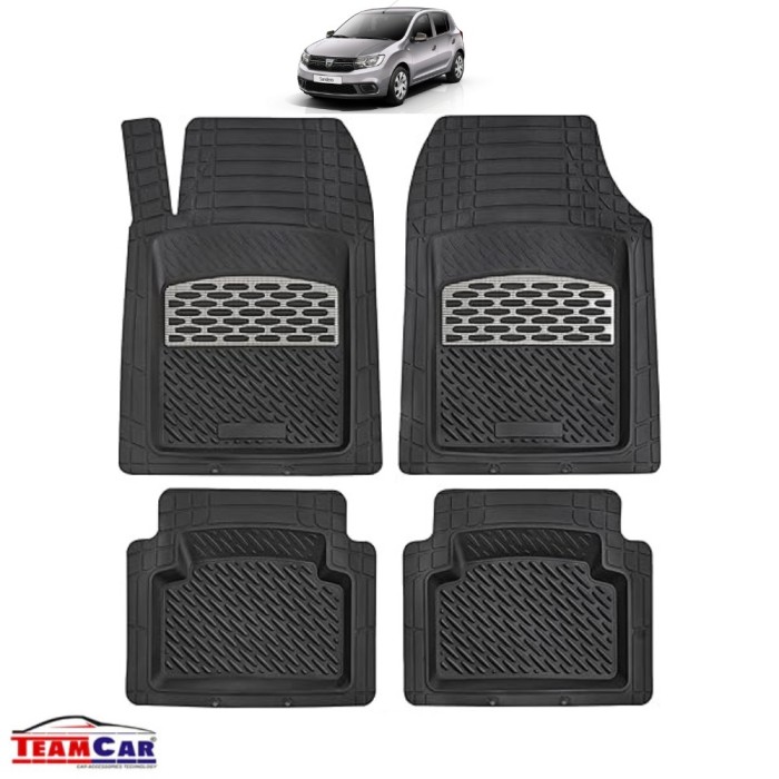 Covorașe Auto TeamCar&reg; Tip Tăviță Compatibile Dacia Sandero II (2012&ndash;2020) -Silver