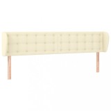Cumpara ieftin Tablie de pat cu aripioare crem 163x23x78/88 cm piele ecologica