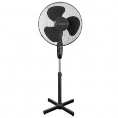 Ventilator cu picior Esperanza, palete mari 40 cm, 3 viteze, Negru