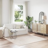 Covor pufos vidaXL cu spate din latex crem 200x200 cm