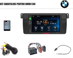[KIT] MP5 Player pentru BMW E46, WinCE, Bluetooth, USB, CardSD, Camera Marsarier, Auxiliar, Mirrorlink, Touchscreen - AD-BGPBMWE467010B foto