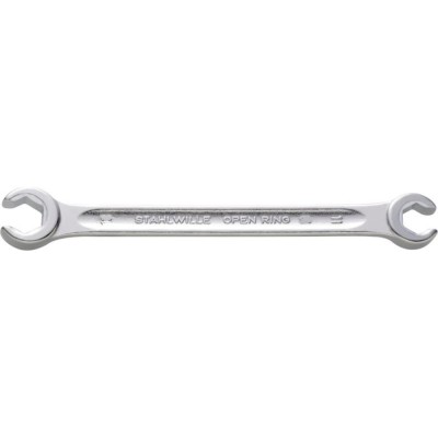 Stahlwille 41080810, Cheie dubla pentru conducte, Nr. 24, hexagon, metric, cap inclinat la 10 gr, finisare cromata, made in Germ foto