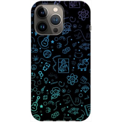 Husa compatibila cu Apple iPhone 13 Pro Max model Neon Art, Silicon, TPU, Viceversa foto