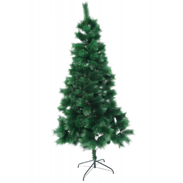 Brad artificial tip pin verde, inaltime 180 cm, 260 ramuri cu ace 3d 12 cm, suport metalic inclus