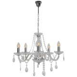 Cumpara ieftin Candelabru lumanare GoodHome Gacruz, transparent, surse 5 x (E14), IP20