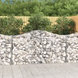 Cosuri gabion arcuite 20 buc, 200x50x100/120cm, fier galvanizat GartenMobel Dekor, vidaXL