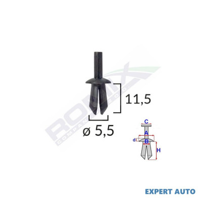 Clips fixare pentru renault/vw audi fiat seat - negru set 25 buc UNIVERSAL Universal #6 foto