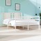 vidaXL Cadru de pat Small Double 4FT, alb, 120x190 cm, lemn masiv pin