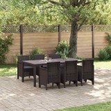 Set mese grădină 7 pcs Maro 200 x 100 x 73 cm Polipropilenă