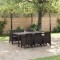 vidaXL Set mese grădină 7 pcs Maro 200 x 100 x 73 cm Polipropilenă