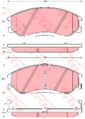 Set placute frana,frana disc HYUNDAI SANTA FE I (SM) (2000 - 2006) TRW GDB3244
