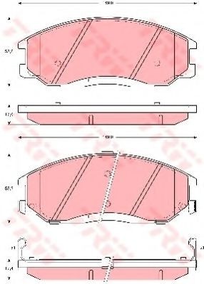Set placute frana,frana disc SSANGYONG REXTON (GAB) (2002 - 2012) TRW GDB3244 foto