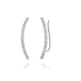 Cumpara ieftin Cercei ear cuffs argint 925, JW676, model elegant, placat cu rodiu
