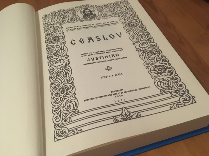 CEASLOV 1990- REPRODUCE EDITIA A DOUA 1973- PF PATRIARH JUSTINIAN
