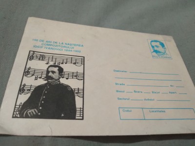 PLIC 150 ANI DE LA NASTEREA COMPOZITORULUI IOSIF IVANOVICI NECIRCULAT foto