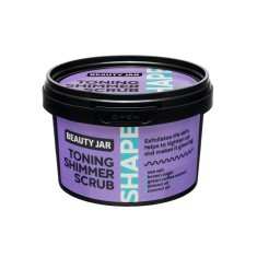 Scrub Stralucitor Tonifiant cu Cafea Verde si Sare de Mare Shape Line 360 grame Beauty Jar foto