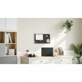 vidaXL Tablă cu cadru din lemn masiv de pin negru 60x40 cm
