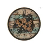 Cumpara ieftin Ceas Perete Vintage Tech Atmosphera, 52cm, Mecanism Vizibil, Cifre Romane, Maro, Stil Industrial