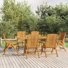 Set mobilier de gradina, 7 piese, lemn masiv de tec