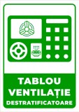 Semn pentru tablou ventilatie