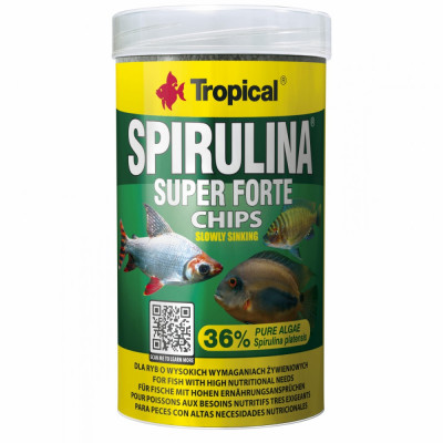 SUPER SPIRULINA FORTE CHIPS Tropical Fish, 1000ml/ 520g AnimaPet MegaFood foto