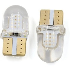 Set 2 Becuri Led W5W T10 Albastru Smd Silicon