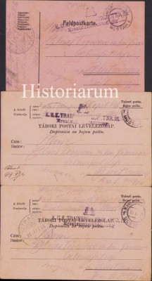 HST CP275 Lot 3 cărți poștale militare austro-ungare expediate Poiana Mărului foto