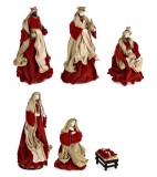 Set 6 figurine Nasterea Domnului 8x8x12h; 14x20x27h; 14x14x40h