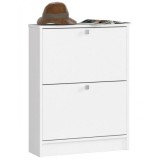 Cumpara ieftin Dulap depozitat incaltaminte, pantofar, placa laminata, 2 sertare, alb, 60x20x80 cm, Akord