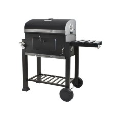 Gratar carbune bbq grill cu capac, 2 rafturi, termometru, suflanta, roti foto