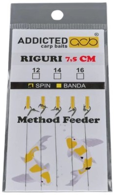 Carlige Legate ADDICTED CARP BAITS, Nr.16, 7.5cm, 5buc/pac foto