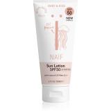 Naif Baby &amp; Kids Sun Lotion SPF 50 cremă pentru plaja fara parfum pentru nou-nascuti si copii SPF 50 200 ml