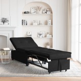 vidaXL Canapea extensibilă 3-in-1 cu țesătură neagră