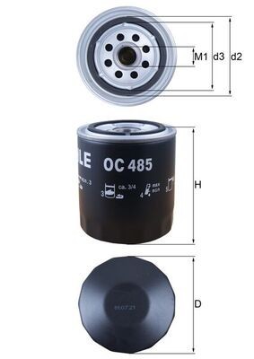 MAHLE OC 485 Filtru ulei