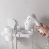 Cumpara ieftin Suport baie pentru uscatorul de par, periute de dinti si pahar