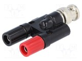 Adaptor 3A 30VAC 60VDC banană 4mm priză x2 BNC tată ELECTRO-PJP