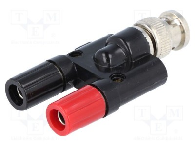 Adaptor 3A 30VAC 60VDC banană 4mm priză x2 BNC tată ELECTRO-PJP foto